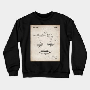 Curling Iron Patent - Hair Stylist Beauty School Art - Antique Crewneck Sweatshirt